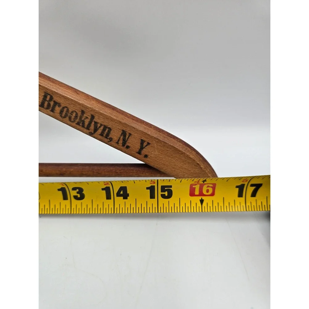Berky's Shop Vintage Wood Suit Hanger Brooklyn NY Brown Advertising Accessory